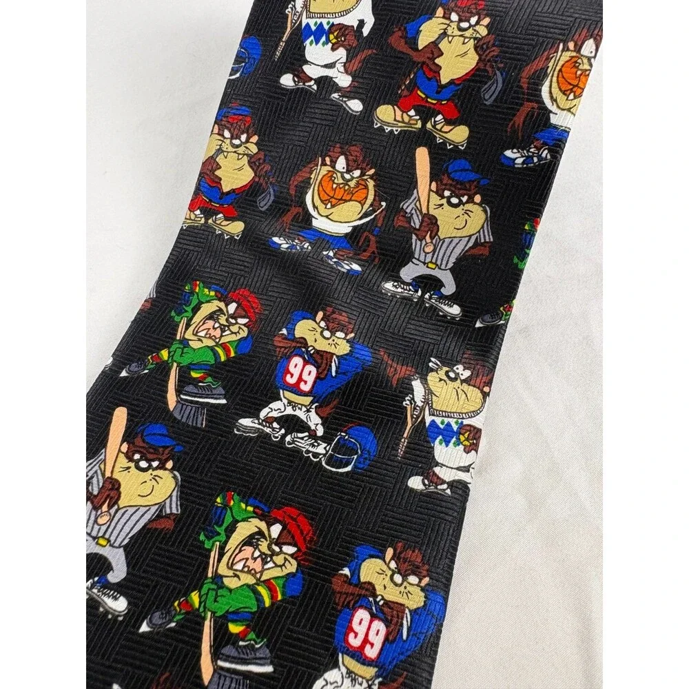 Looney Tunes Sport Taz Baseball Necktie NWT Warner Bros Novelty Tie VTG 1998